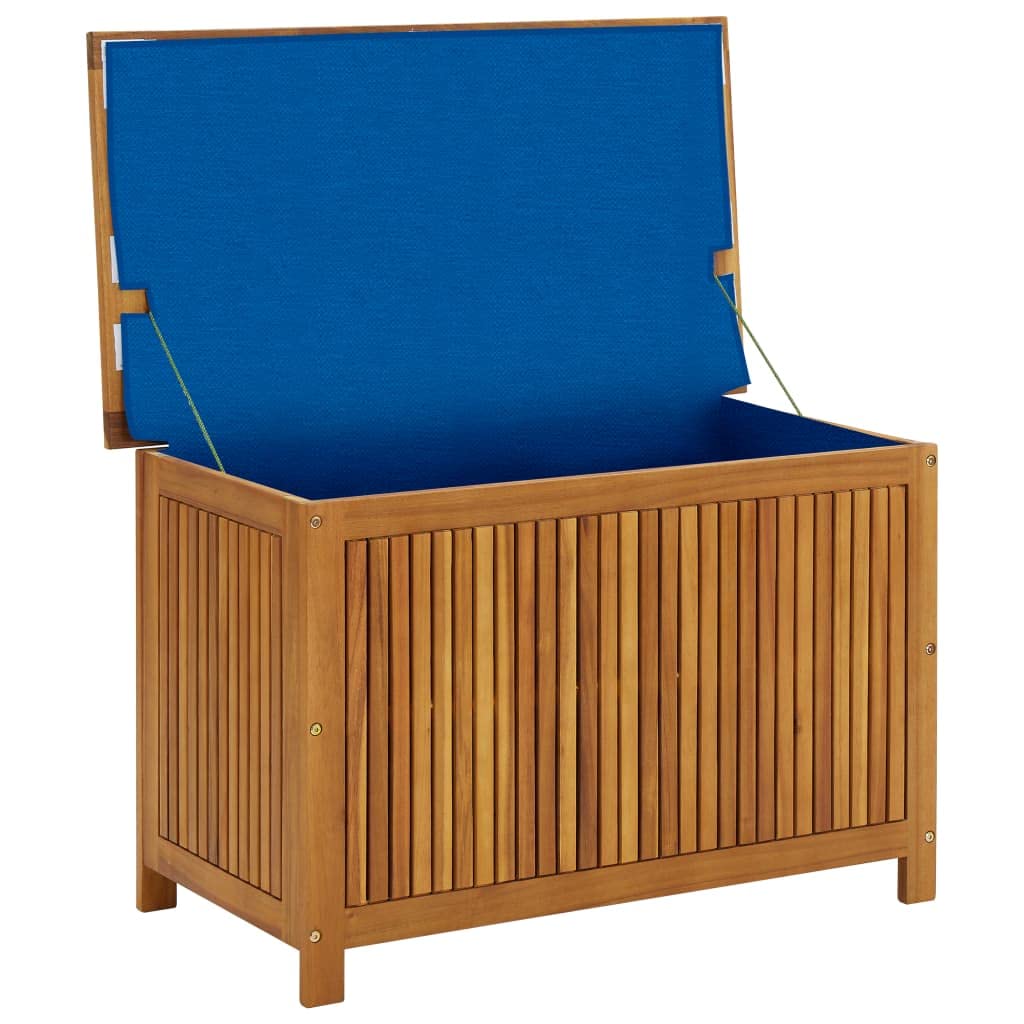 Lightweight Acacia Wood Storage Box 35.4x19.7x22.8 Inches - Indoor Outdoor Use for Patio, Deck, Garden - Fast Shipping - Perfect for Organizing Cushions, Toys & Outdoor Gear