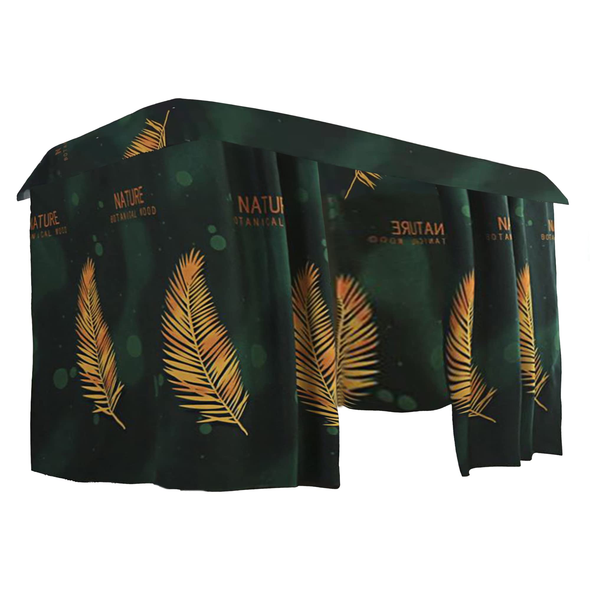 Lobagve Van Caro Breathable Bunk Bed Curtains for Dorms & Home - Blackout Bed Canopy with Privacy, Dustproof & Leaf Design - Perfect for College Students, Kids Rooms & Privacy Solutions