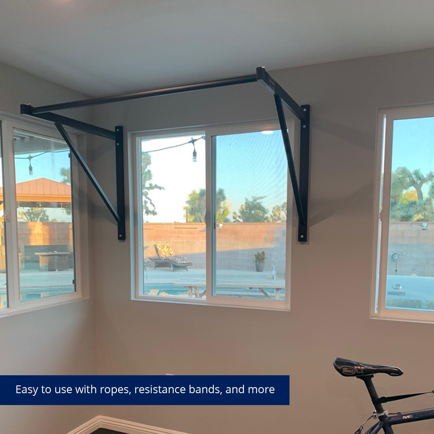 Titan Fitness Heavy Duty Ceiling Wall-Mount Pull Up Bar - 500 LB Weight Capacity - Chin Up Bar for Home Gym & CrossFit Training - Perfect for Strength Training, Calisthenics & Bodyweight Exercises