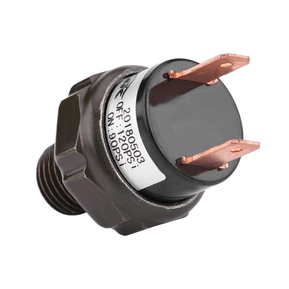 Aramox 12V Air Compressor Pressure Control Switch - Automatic 90-120PSI Adjustable for Car Tires, Inflatable Boats & Air Mattresses