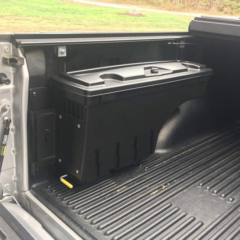 G-PLUS Black Truck Bed Storage Tool Box - Left Driver Side for 2007-2020 Toyota Tundra | Durable Cargo Organizer for Camping, Work & Outdoor Adventures