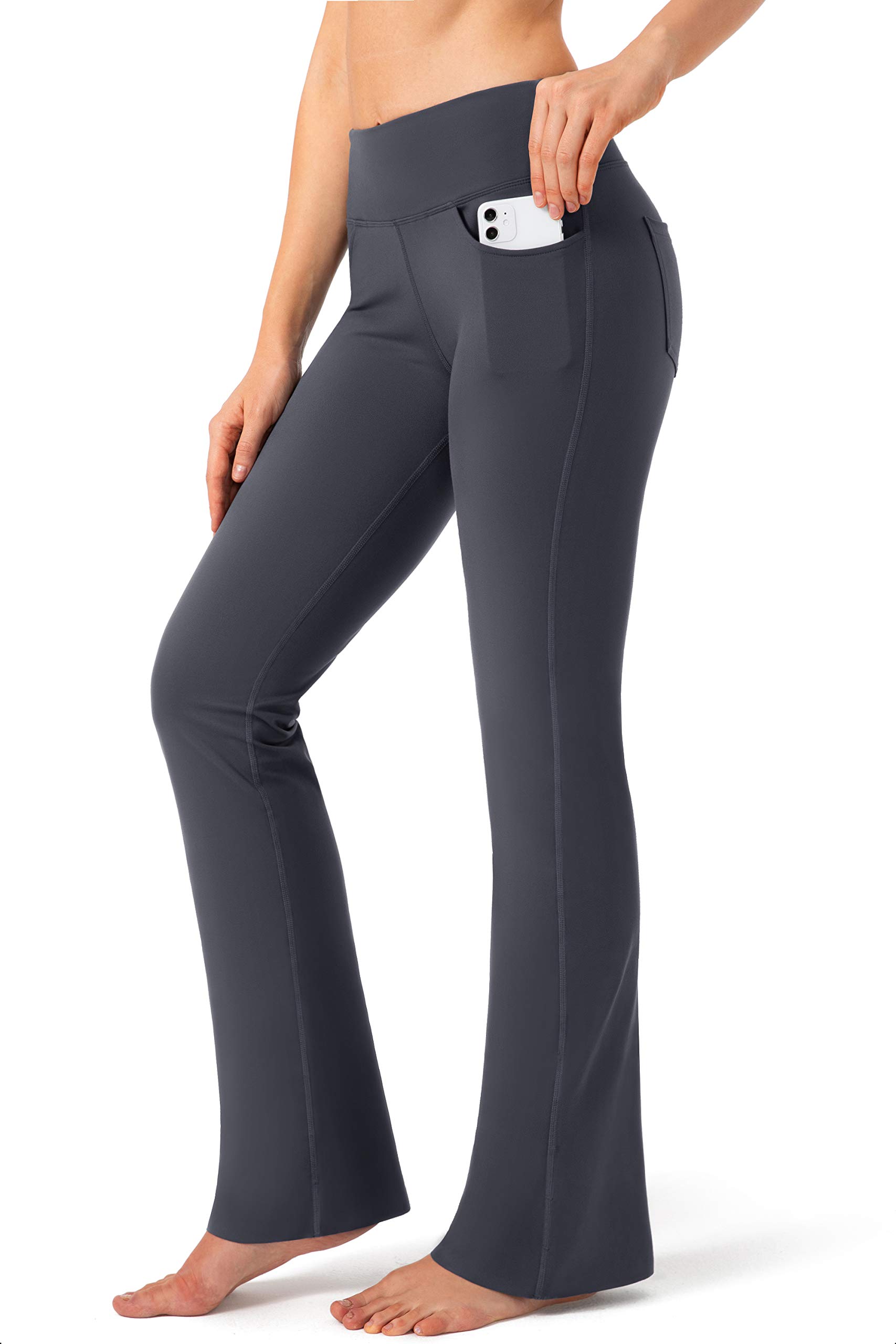 Gradual Women's High Waist Yoga Pants with 4 Pockets - Bootcut Work Dress Pants for Office, Yoga & Casual Wear