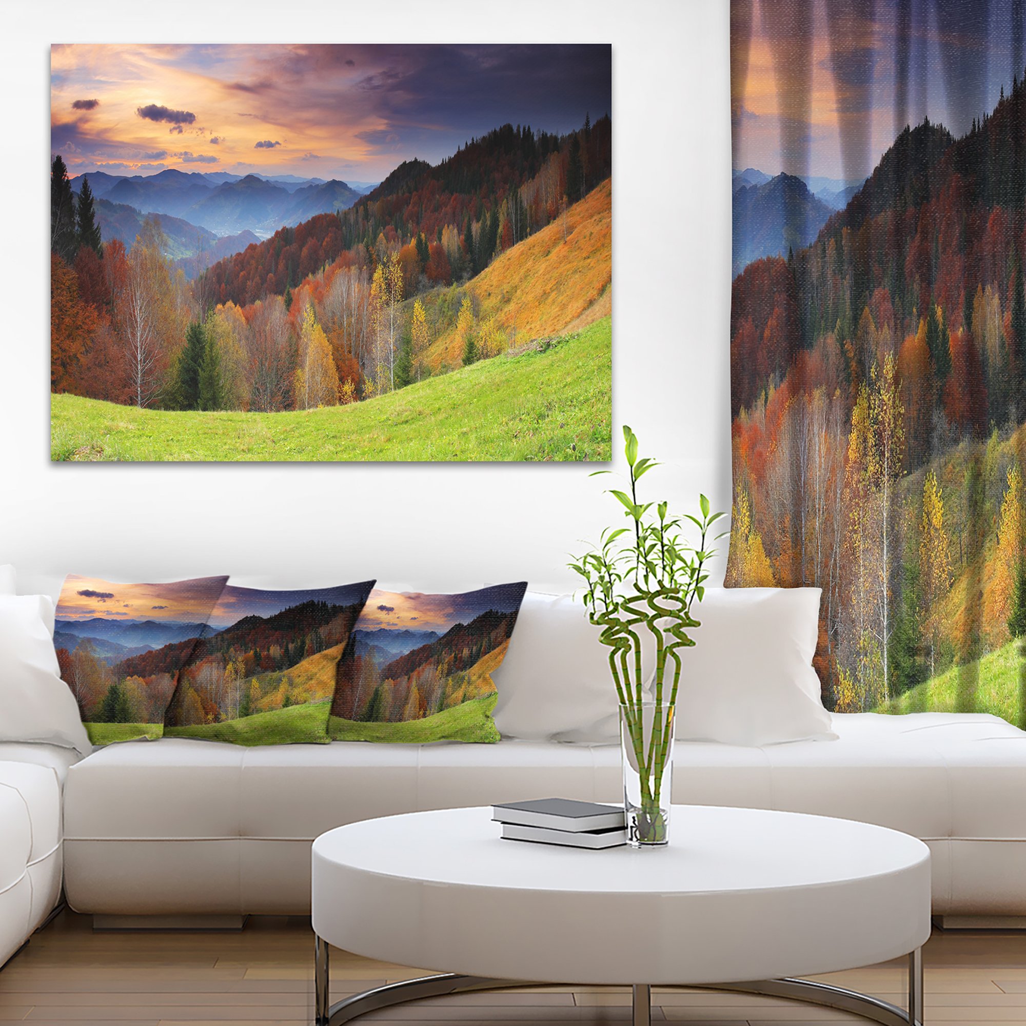 Stunning Mountain Sunrise Landscape Photography Canvas Print - Nature Wall Art for Living Room, Bedroom & Office Decor