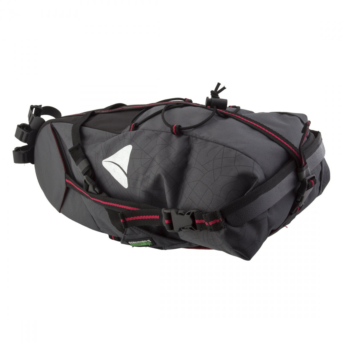 Axiom Seymour Oceanweave 13+ Seatpack Bag - Black (18.1x8.3x6.7 inches) with Velcro Straps | Waterproof Bike Storage for Commuting & Mountain Biking