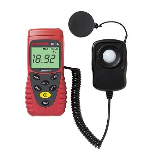 Amprobe LM-120 Digital Light Meter with Auto-Ranging for Indoor/Outdoor Lighting Measurement - Perfect for Photography, Film Production, and Home Lighting Setup