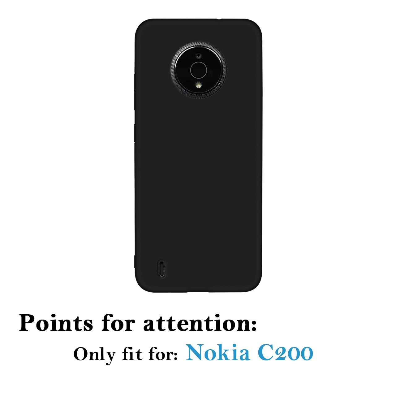 Custom Personalized Photo & Text Name Phone Case for Nokia C200 - Anti-Scratch Soft TPU Protective Cover (Black) | Perfect Gift for Birthday, Anniversary & Daily Protection