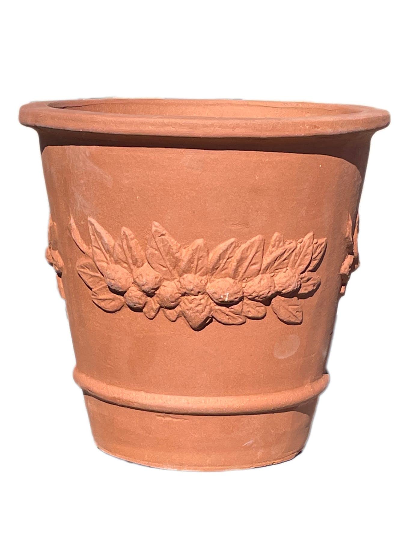 Ten Thousand Pots Terracotta Harvest Planter - 16 Inch Unglazed Ceramic Flower Pot for Indoor/Outdoor Plants - Perfect for Herbs, Succulents & Garden Decor (16