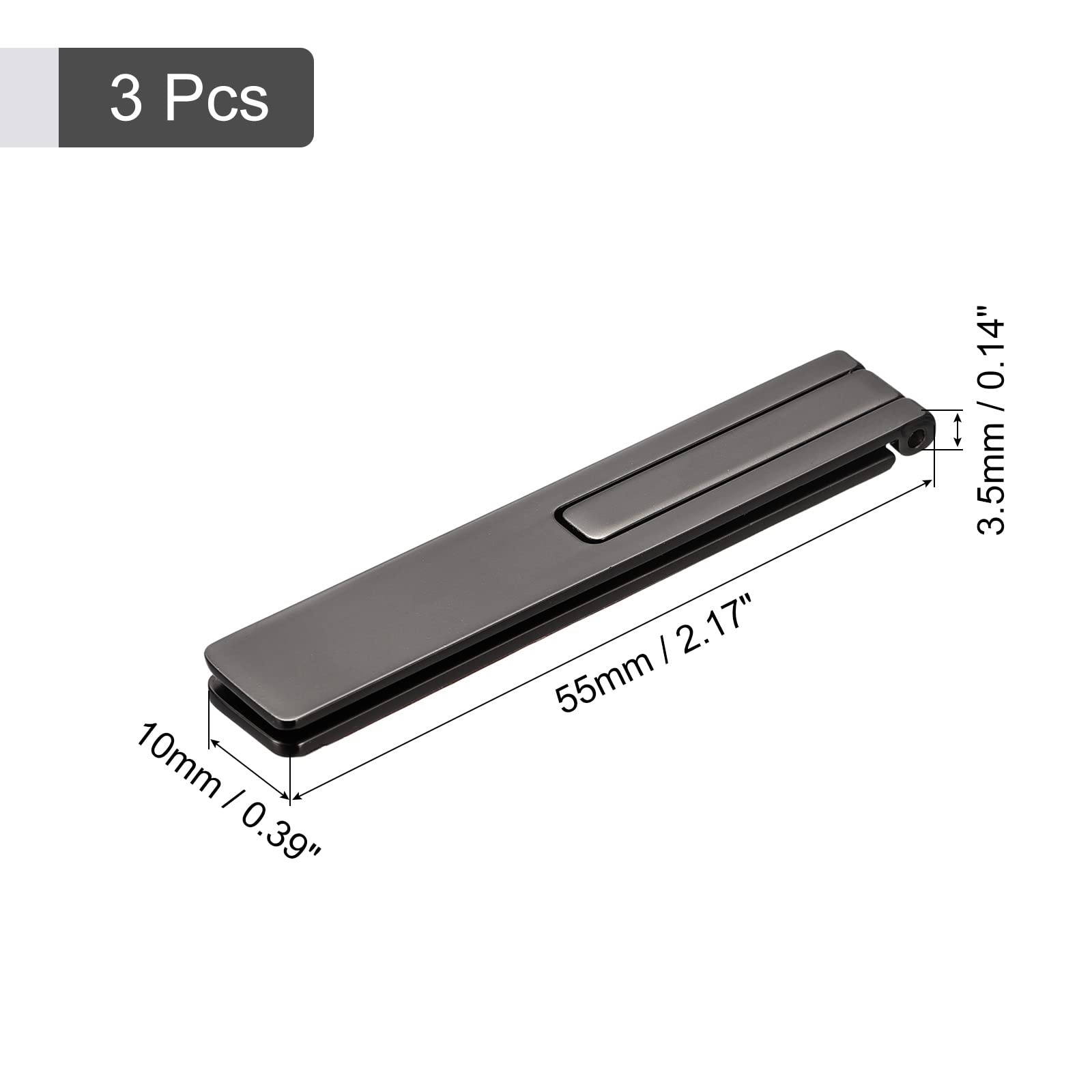 uxcell 3-Pack Magnetic Foldable Phone Stand - Horizontal & Vertical Desk Stand for Most Phones, Cases & Tablets (Metallic Black) | Perfect for Work, Travel & Home Office Use