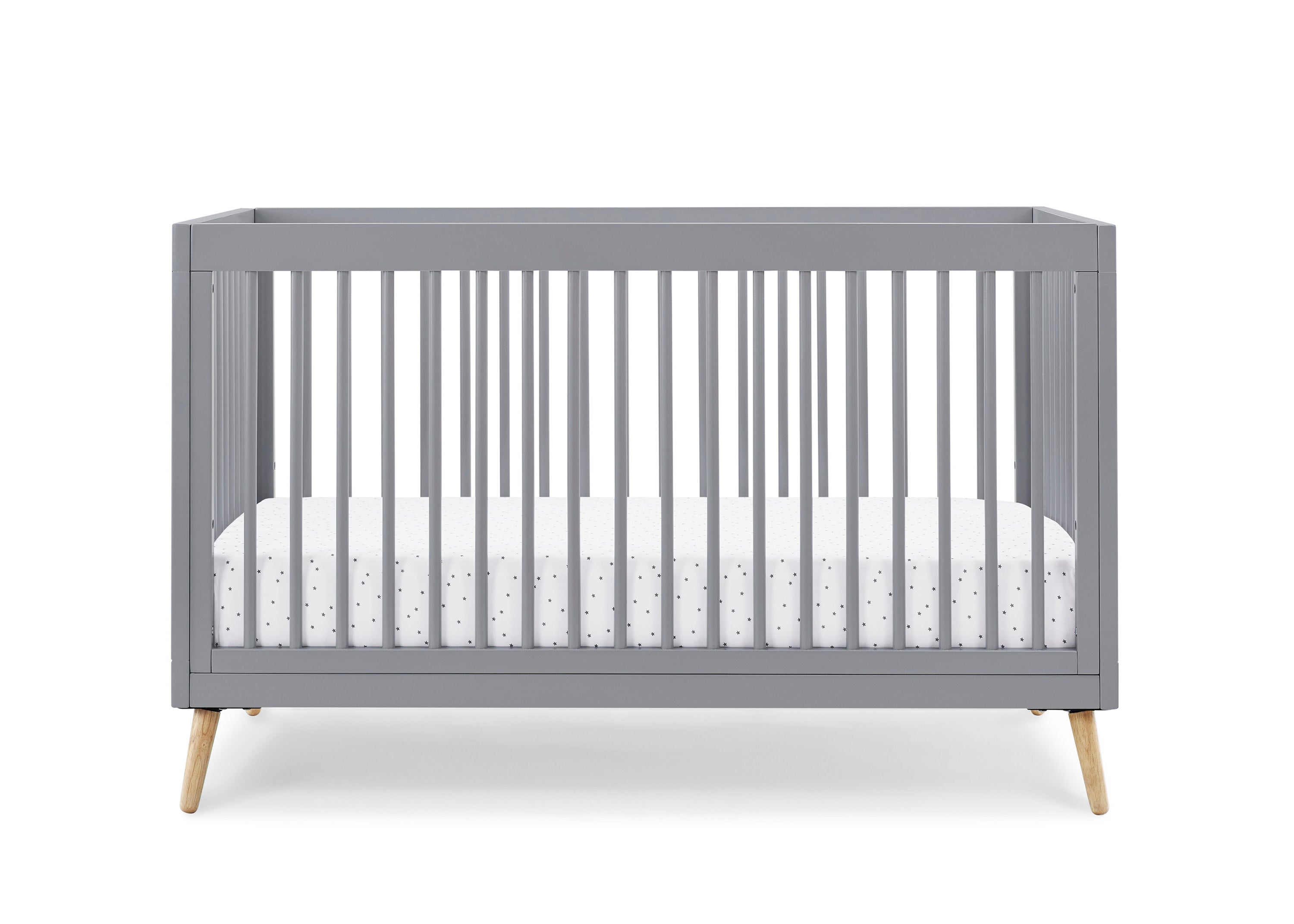 Jordan 4-in-1 Convertible Baby Crib - Toddler Bed, Daybed & Full-Size Bed - Safe Nursery Furniture for Boys & Girls - Perfect for Newborns to Teens Bedroom & Daycare Centers