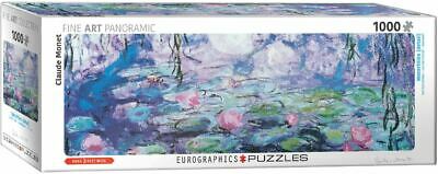 Eurographics 1000-Piece Jigsaw Puzzle - Panoramic Water Lilies by Monet | Premium Puzzle for Adults & Teens | Perfect for Relaxation, Home Decor & Family Game Night