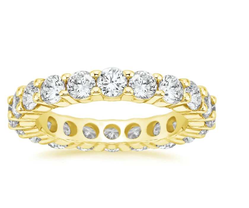 Eternity Rings for Women - 14K Gold & Diamond Wedding Band - Perfect for Anniversary, Engagement & Promise Rings - Elegant & Timeless Jewelry Gift