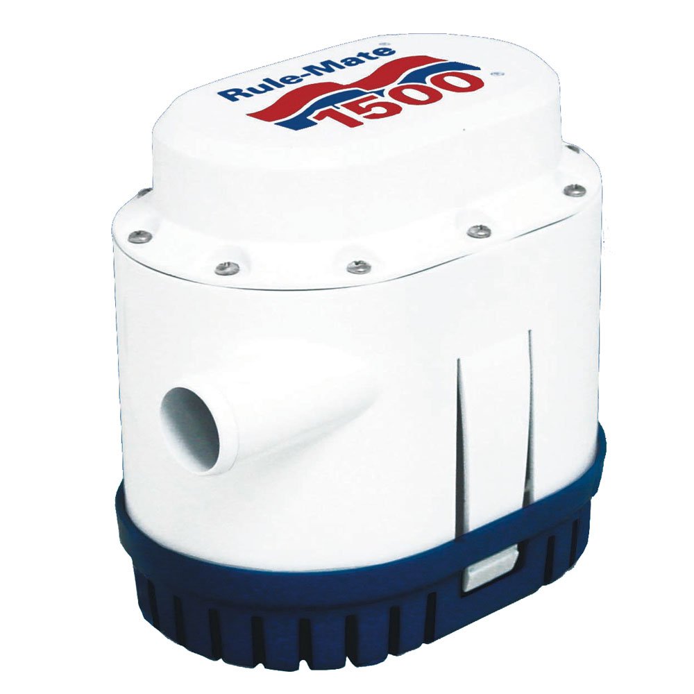 Rule-Mate RM1500A 12V Automatic Bilge Pump - 1500 GPH High Capacity Marine Water Pump with No Float Switch Needed | Perfect for Boats, Yachts & Marine Vessels