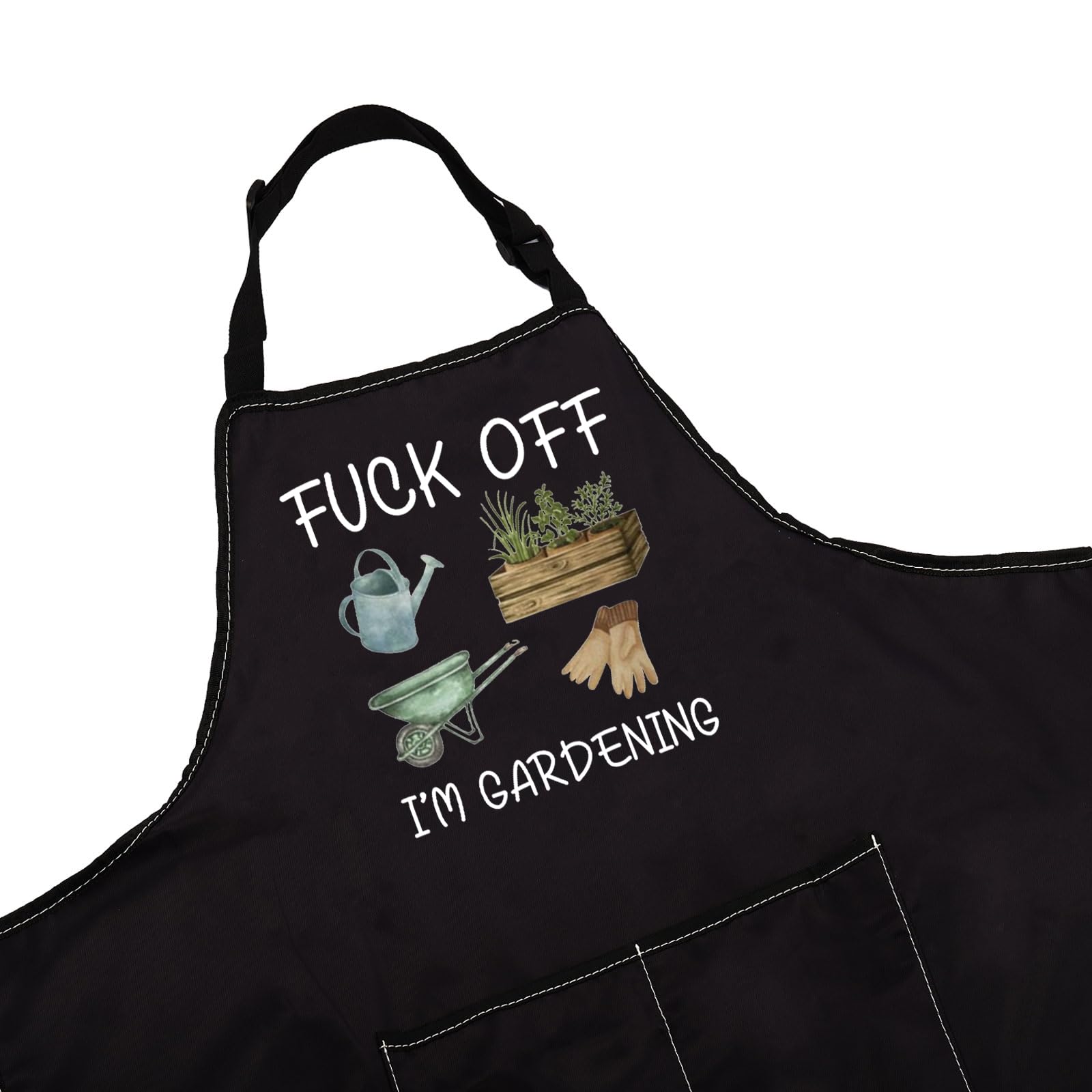 WCGXKO Gardening Apron - Funny Plant Lover Gift for Women & Gardeners - Durable Workwear for Planting, Weeding & Outdoor Activities
