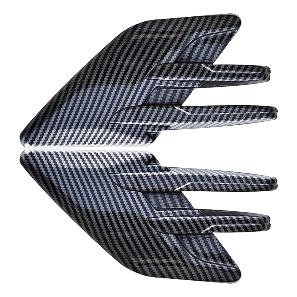 Universal Car Air Vent Cover Trim - Chrome Carbon Fiber Design for Most Cars & SUVs | Stylish Side Mesh Vent Flow Decoration for Enhanced Interior Aesthetics & Customization