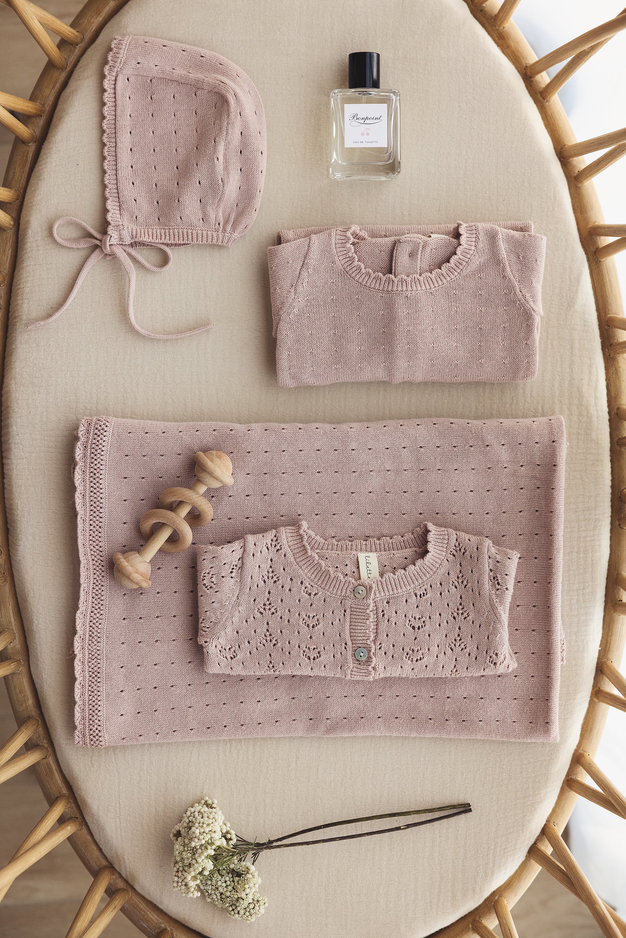 Lilette Women's Pink Heart Open Knit Cardigan - Soft & Stylish Lightweight Sweater for Spring & Fall Layering