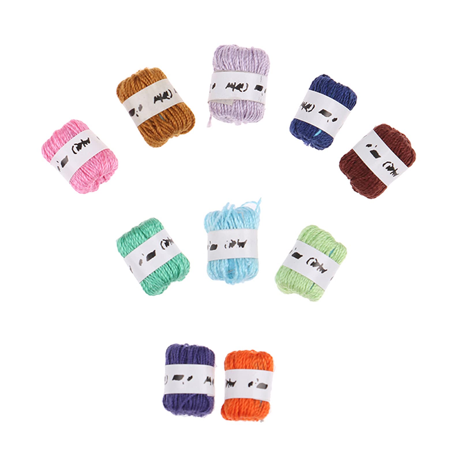 10Pcs Mini Wool Yarn Balls - High Simulation Solid Color Yarn Accessories for DIY Crafts, Model Scenes & Home Decor | Perfect for Knitting Projects, Dollhouse Miniatures & Creative Displays