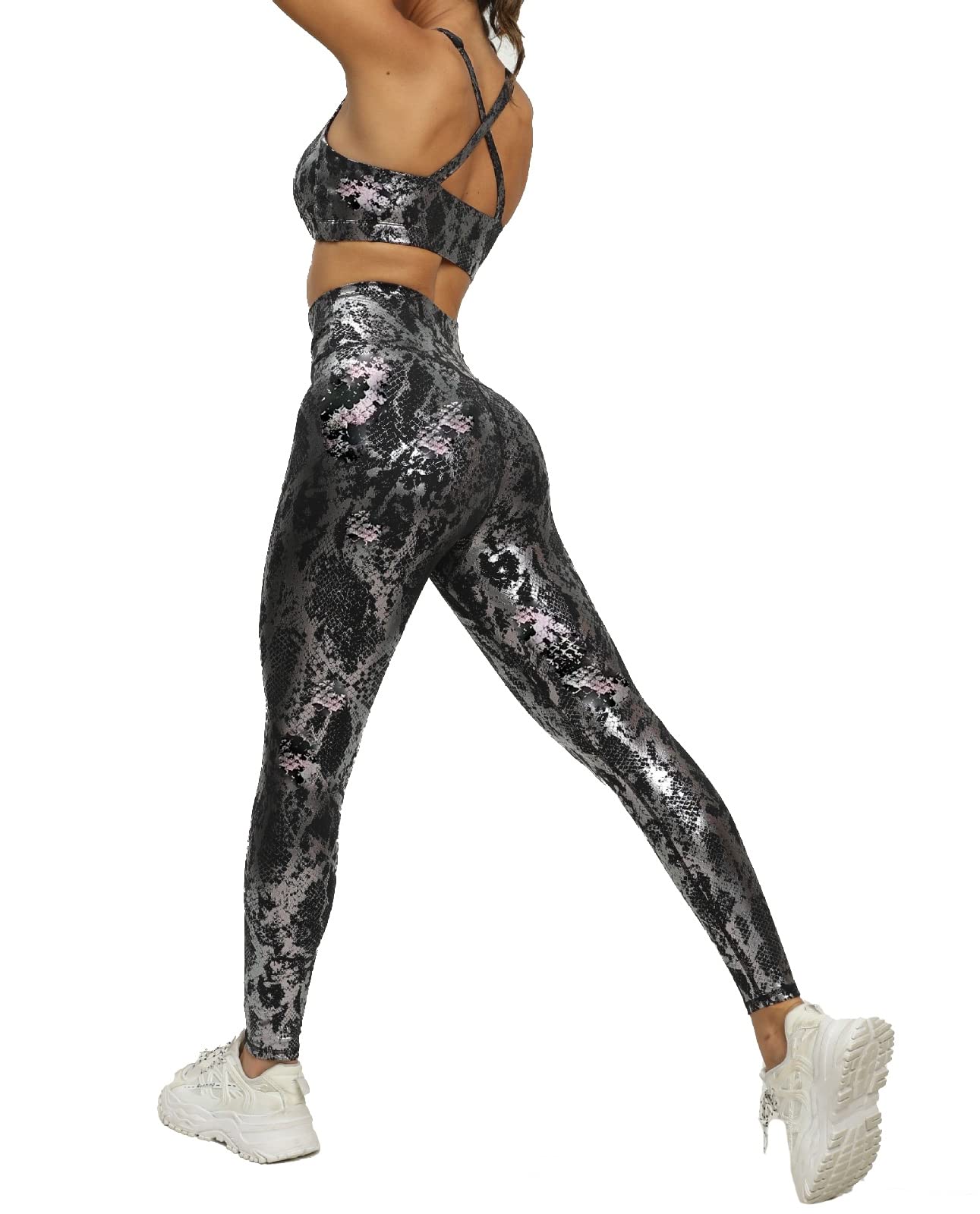 Women's 2-Piece Workout Set - Seamless Yoga Sports Bra & High-Waist Leggings for Gym, Running & Fitness | Comfortable Activewear for Yoga, Pilates & Home Workouts