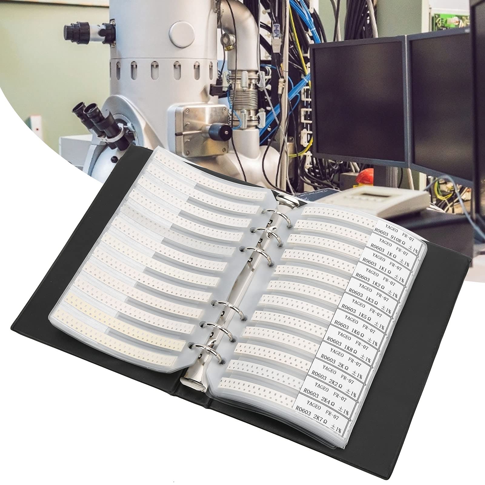 Shanrya 0603 Series SMD Resistor Kit - 1000pcs Plastic Sample Book for Electronics Engineers, Technicians & Students - Perfect for Circuit Prototyping, DIY Projects & Lab Experiments