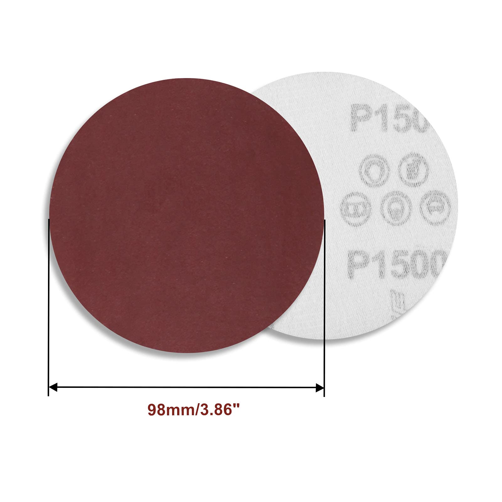 SPEEDWOX 50-Pack 4 Inch 1500 Grit Hook & Loop Sanding Discs for Drill, Grinder & Rotary Tools - No Hole - Perfect for Woodworking, Metal Polishing & DIY Projects