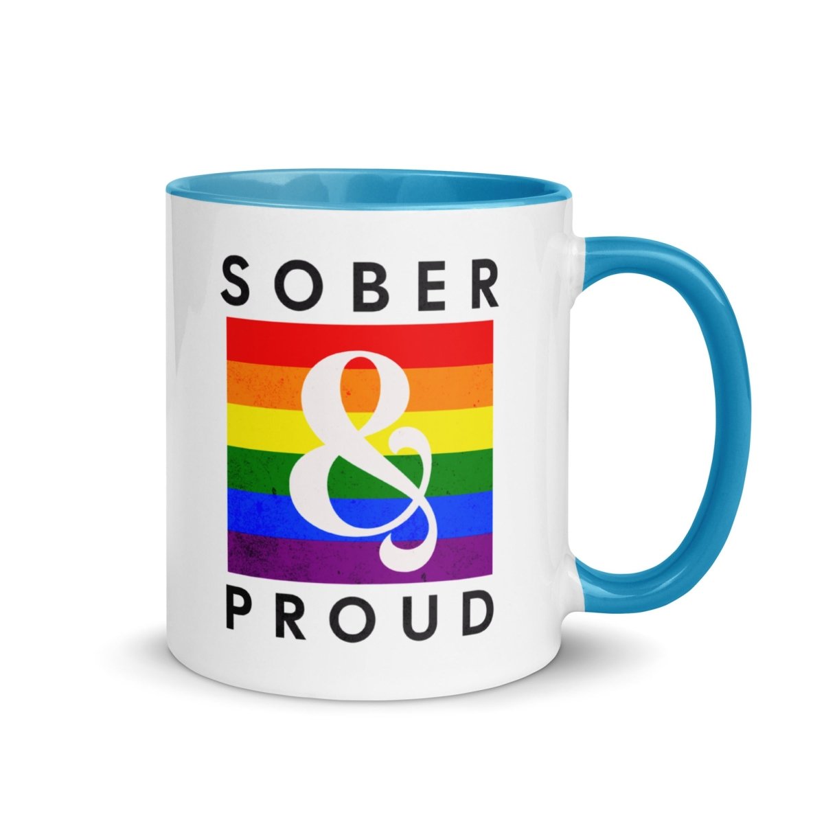 Sober & Proud Rainbow Reflection Coffee Mug - Inspirational Motivational Gift for Recovery, Sobriety & AA Meetings - Perfect for Tea, Hot Chocolate & Morning Coffee