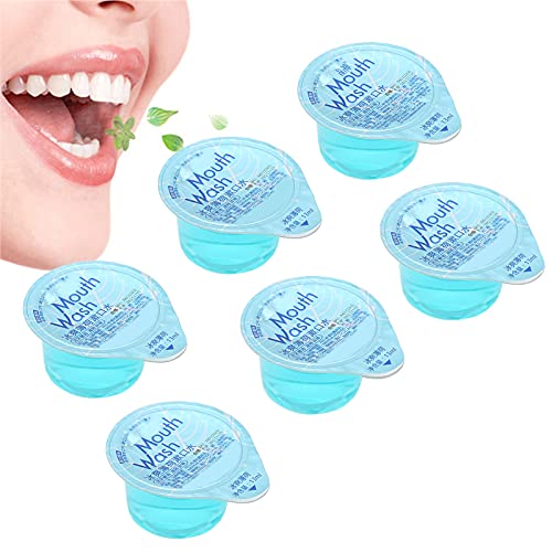 6 Pack Travel Size Mouthwash Jelly Cups (78ml) - Mint Flavor Disposable Breath Freshener for On-the-Go Freshness | Perfect for Travel, Gym, Office & Daily Oral Care