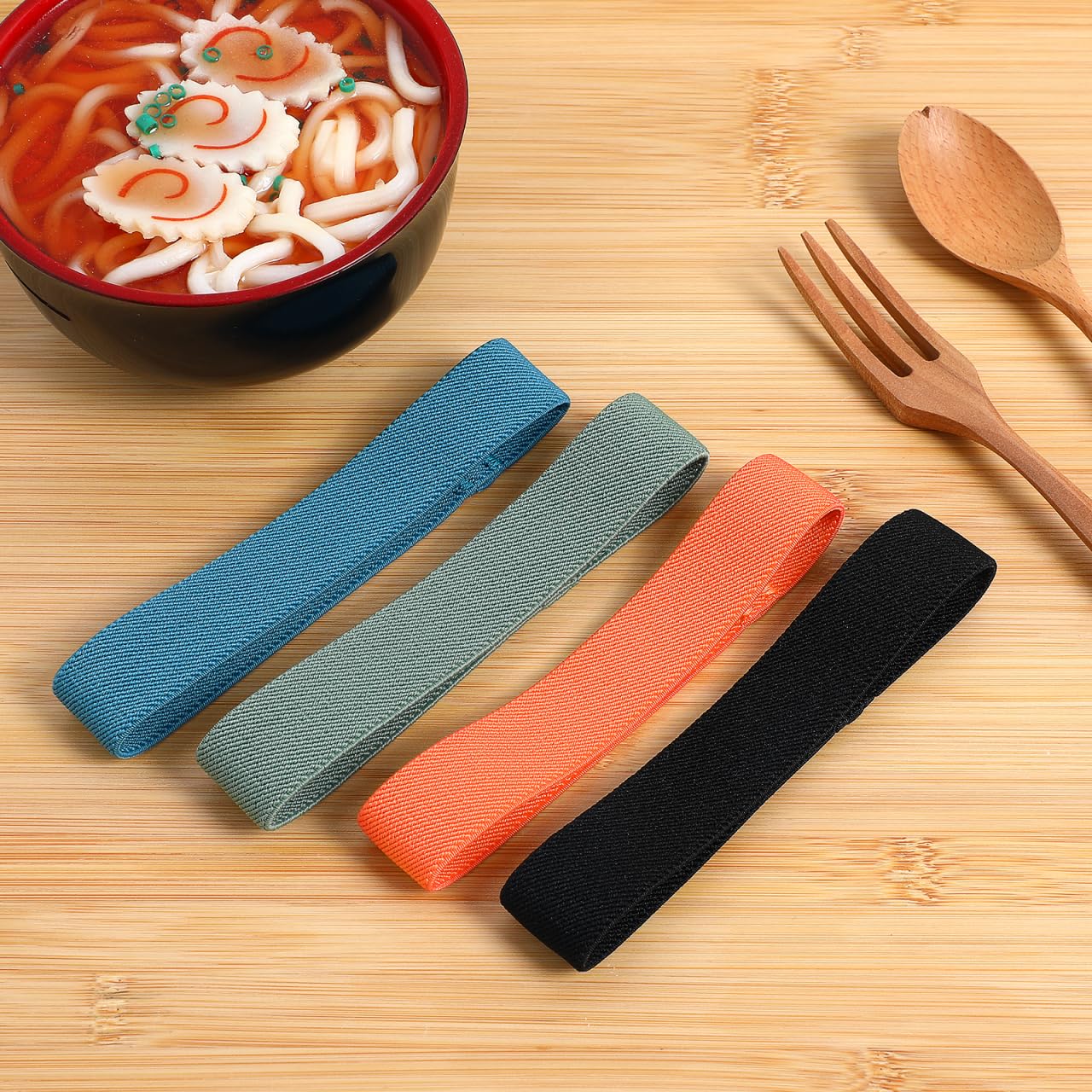 DOITOOL 4-Pack Reusable Nylon Lunch Box Straps - Secure Food Containers for Travel, Picnics & Meal Prep - Elastic Bands for Tightly Wrapping Lunch Boxes & Food Storage Containers