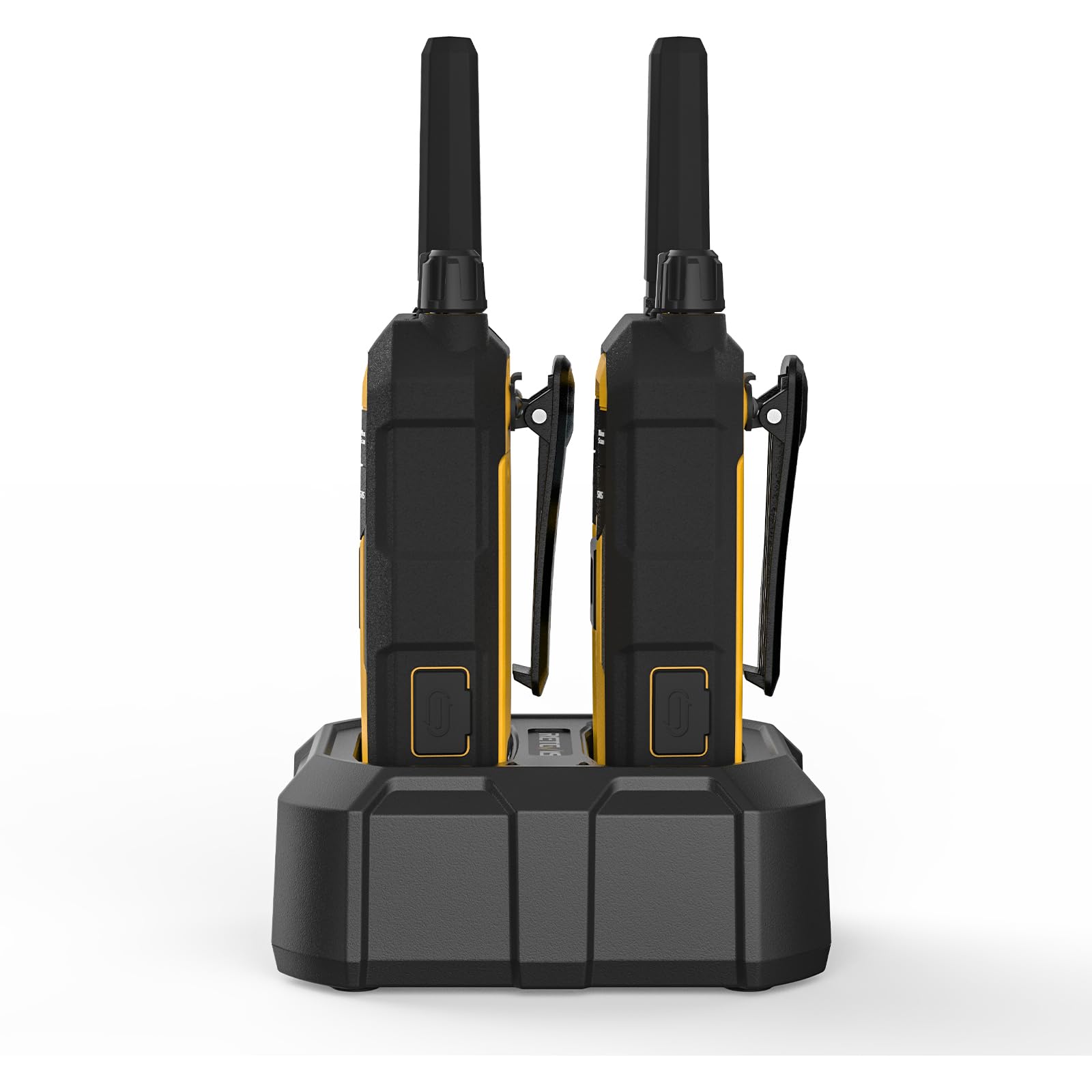 Retevis RB48 Heavy Duty Waterproof Walkie Talkies - 2 Pack Long Range Two Way Radios with 2000mAh Battery, Triple Proof Design for Job Site, Construction, Outdoor Adventures & Emergency Communication (Yellow)