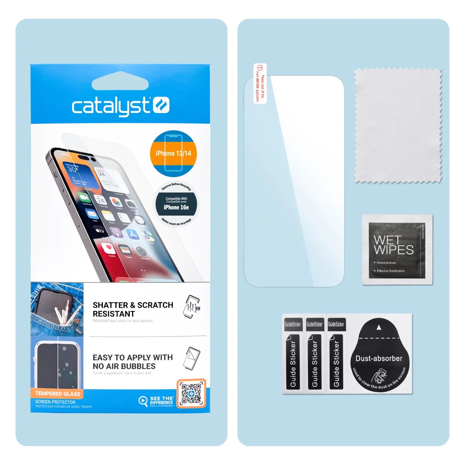iPhone 16/14/13 Tempered Glass Screen Protector - 9H Hardness, Anti-Scratch, Bubble-Free - Perfect for Everyday Use, Gaming & Outdoor Activities
