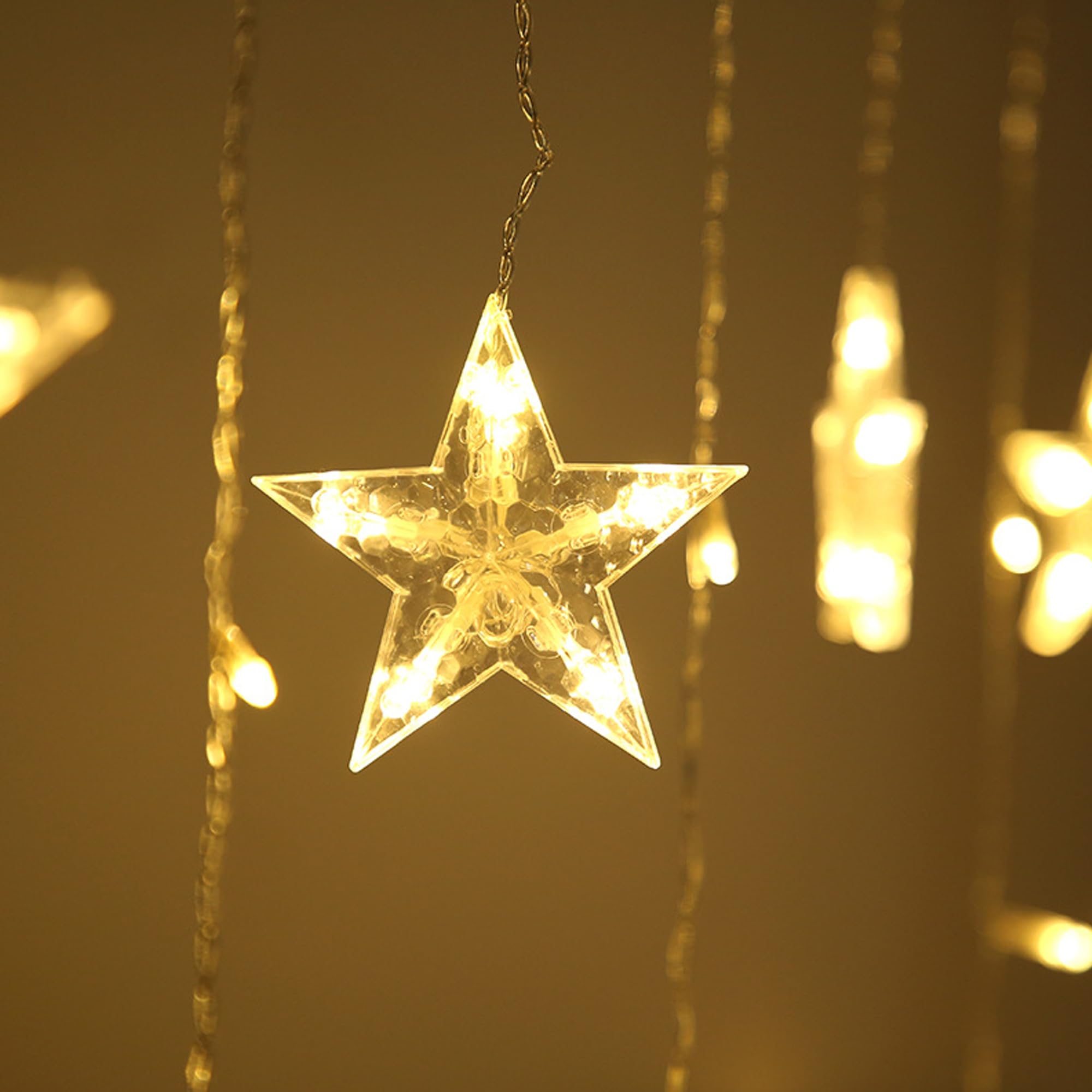 Dazzling 138 LED Moon Star & Fairy Tale Castle String Lights - 8 Lighting Modes USB Fairy Lights for Home Decor, Ramadan, Christmas, Wedding, Party, Eid - Perfect for Bedroom, Nursery, Garden & Holiday Decorations
