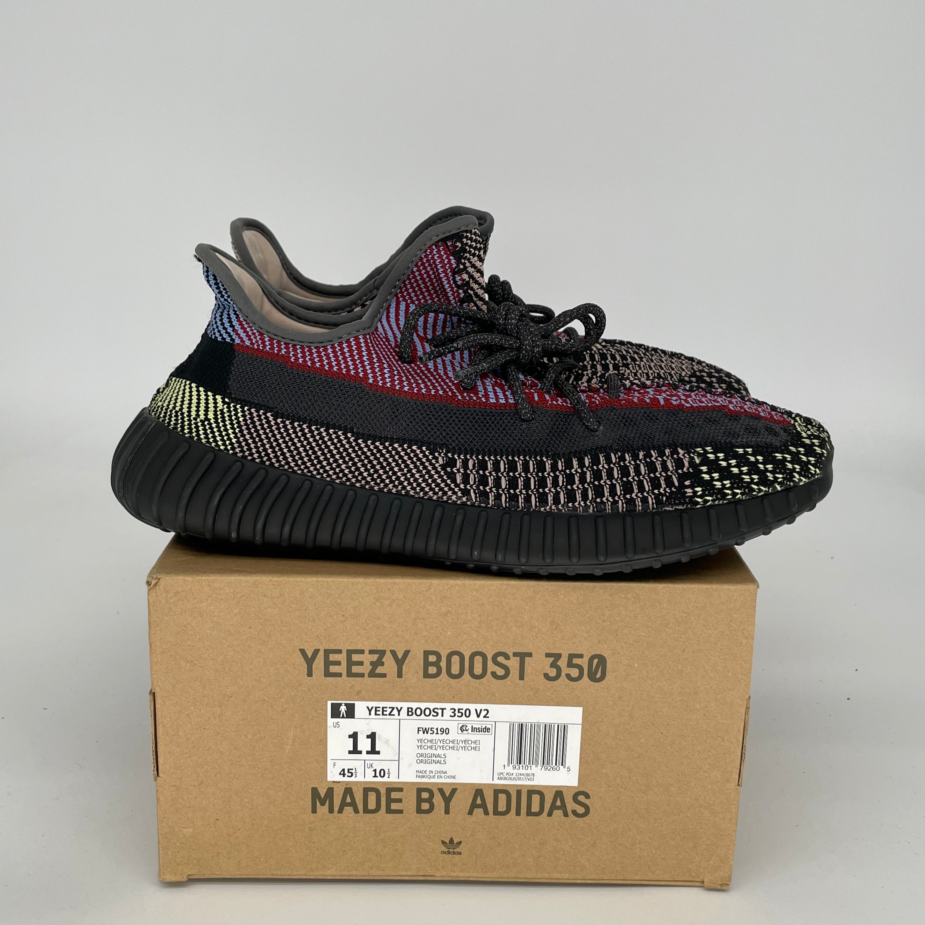 Adidas Yeezy Boost 350 V2 Yechiel - Men's Running Shoes Size 11 | FW5190 | Comfortable Sneakers for Casual Wear, Gym & Street Fashion