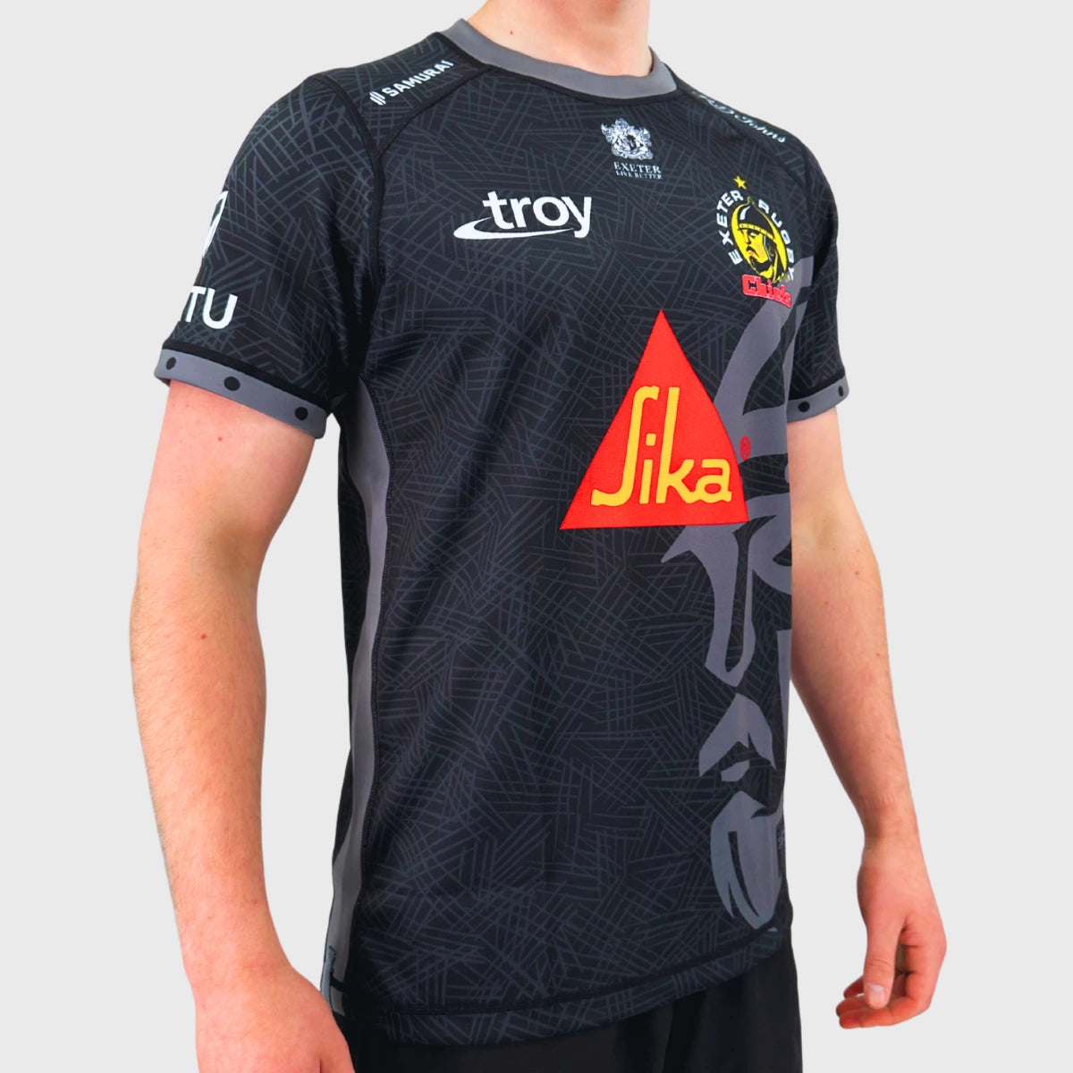 Exeter Chiefs Men's Home Replica Rugby Jersey 2024/25 - Authentic Samurai Design for Rugby Fans & Sports Enthusiasts - Perfect for Match Days, Training & Casual Wear