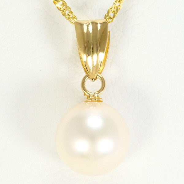 18K Yellow Gold Pearl Necklace for Women - Elegant Luxury Jewelry Gift for Bridesmaids, Anniversary & Special Occasions