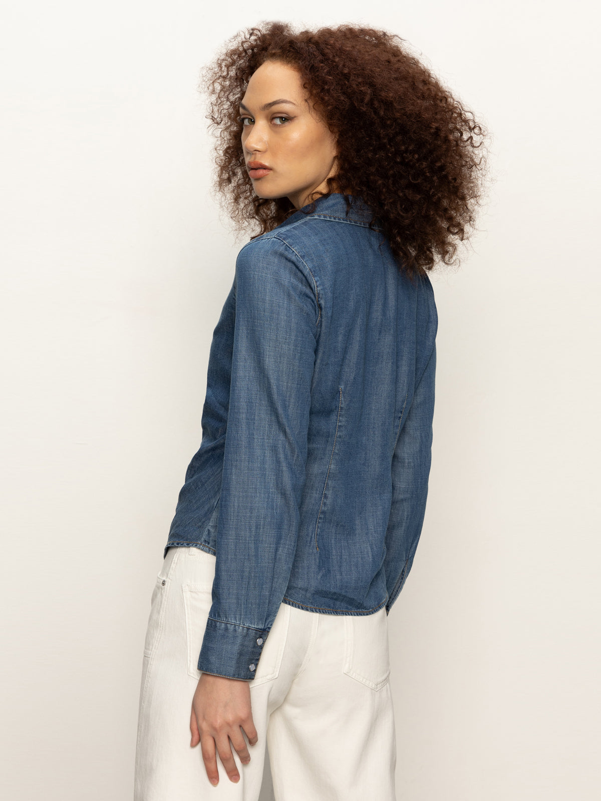 Denim Dreamgirl Top Ball Park - Stylish Women's Denim Shirt for Casual Outings & Park Adventures