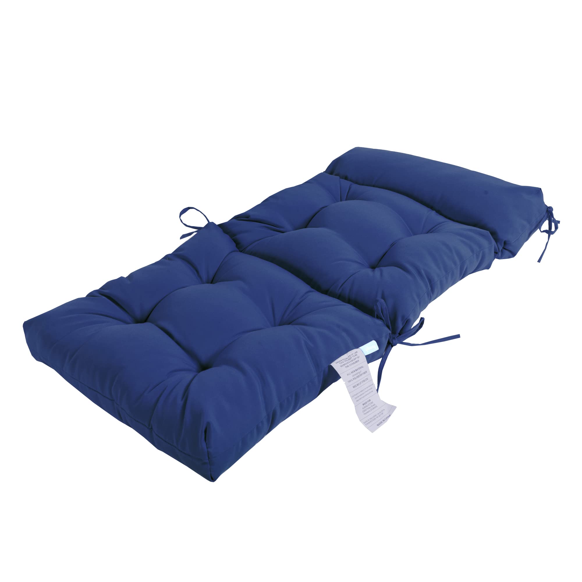 QILLOWAY 4-Pack Tufted High Back Chair Cushions - Indoor/Outdoor Water-Resistant Replacement Cushions for Patio, Dining, and Lounge Chairs (Navy Blue) - Perfect for Backyard, Deck, and Sunroom Comfort