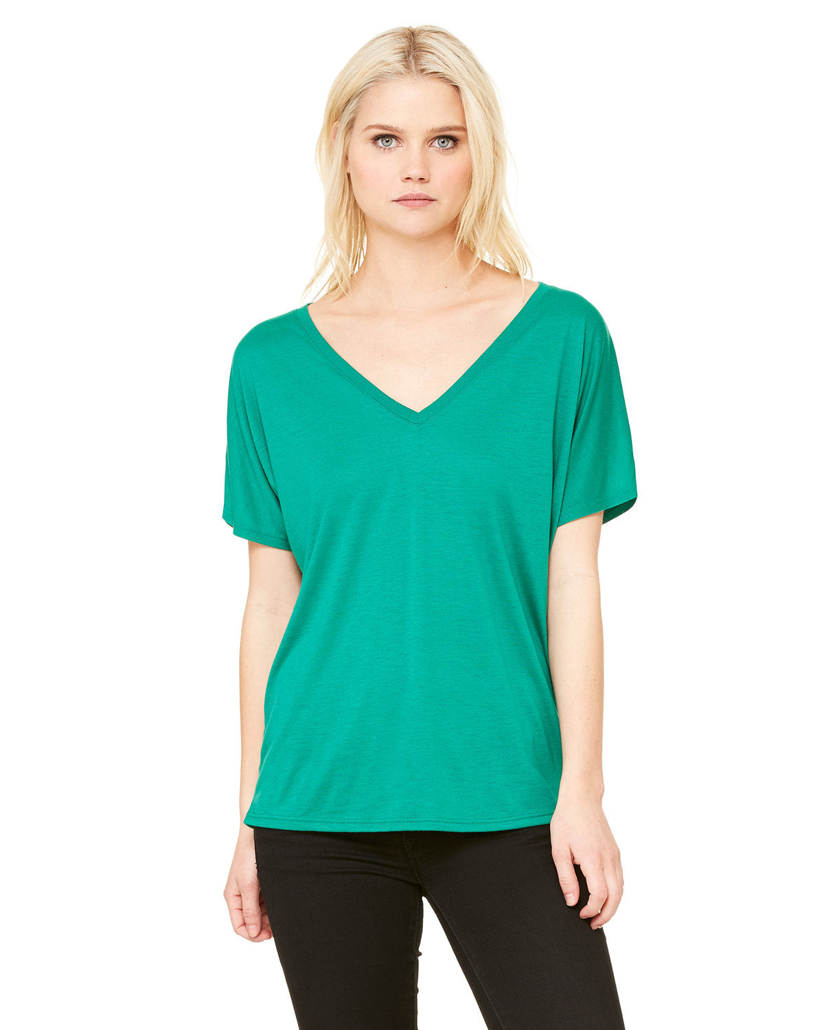Bella + Canvas 8815 Women's Slouchy V-Neck T-Shirt - Soft & Comfortable Casual Tee for Everyday Wear, Lounge, and Outfits
