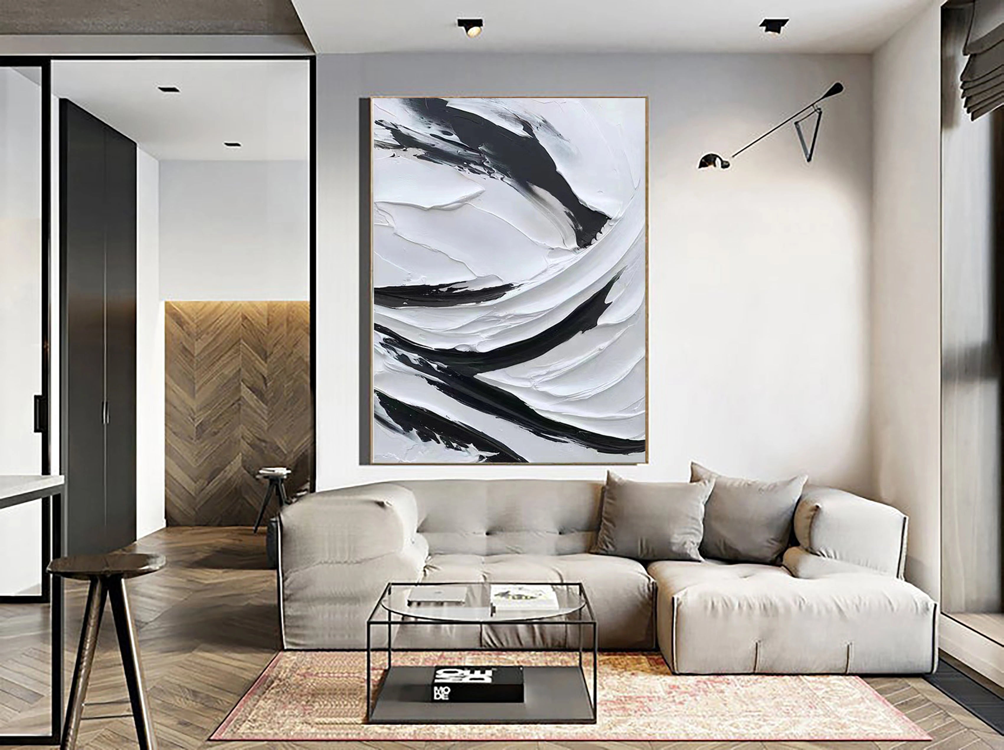 Minimalist Textured Plaster Art Painting - Modern Abstract Wall Decor for Living Room, Bedroom & Office | #MM043