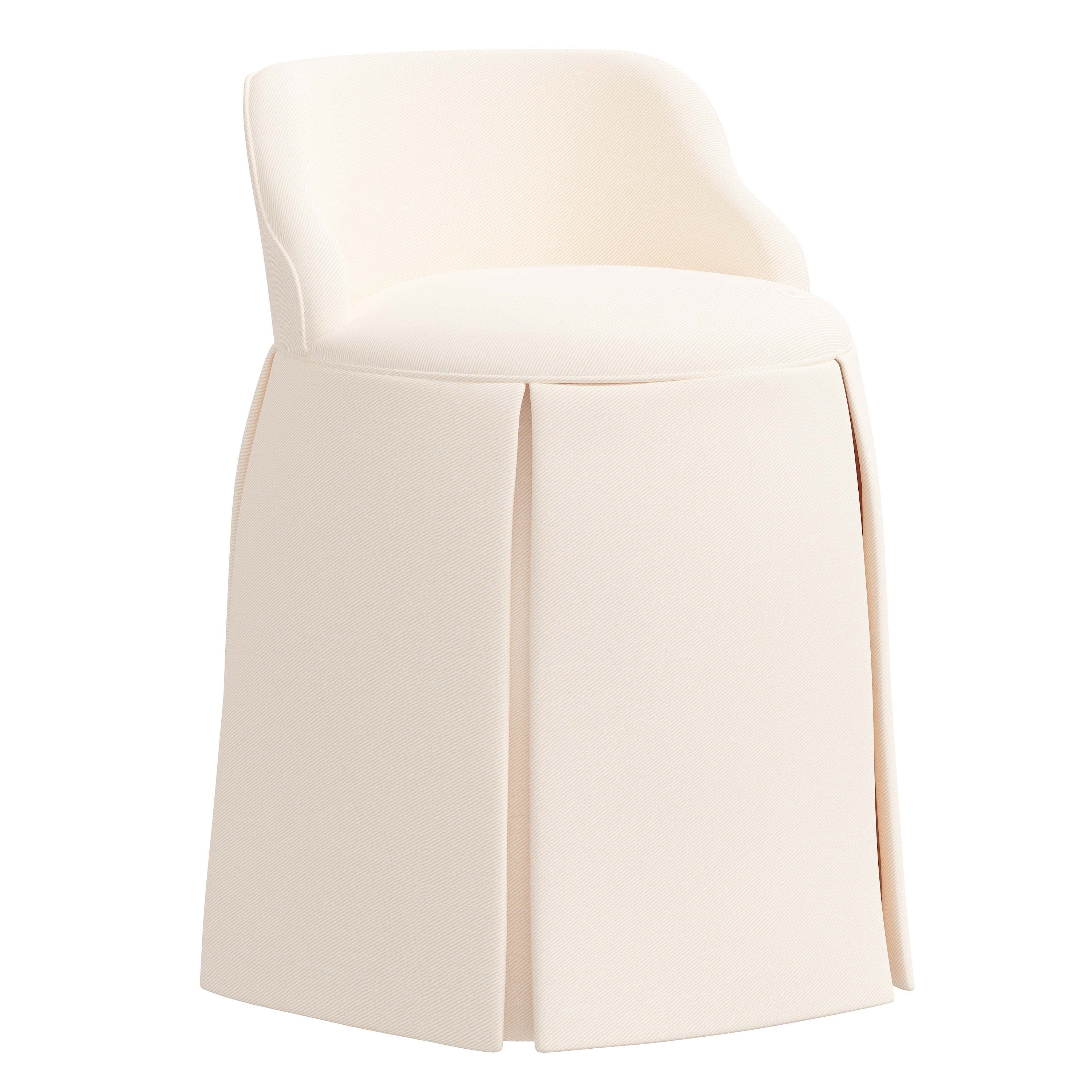 Pipi Vanity Chair - Elegant Makeup Dressing Stool with Upholstered Seat & Gold Metal Legs, Perfect for Bedroom, Boudoir, Vanity Table & Beauty Salon