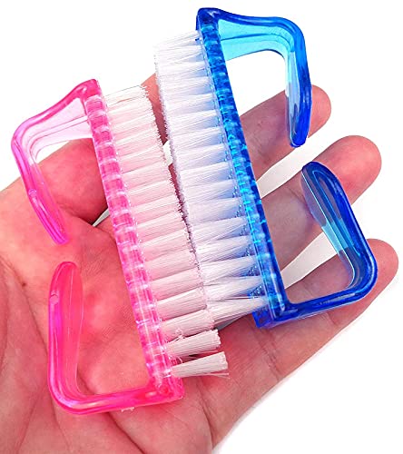 6pcs Big Handle Grip Nail Brush Set - Durable Fingernail & Toe Scrub Cleaning Brushes for Men & Women - Perfect for Pedicure, Manicure & Deep Nail Cleaning at Home or Salon
