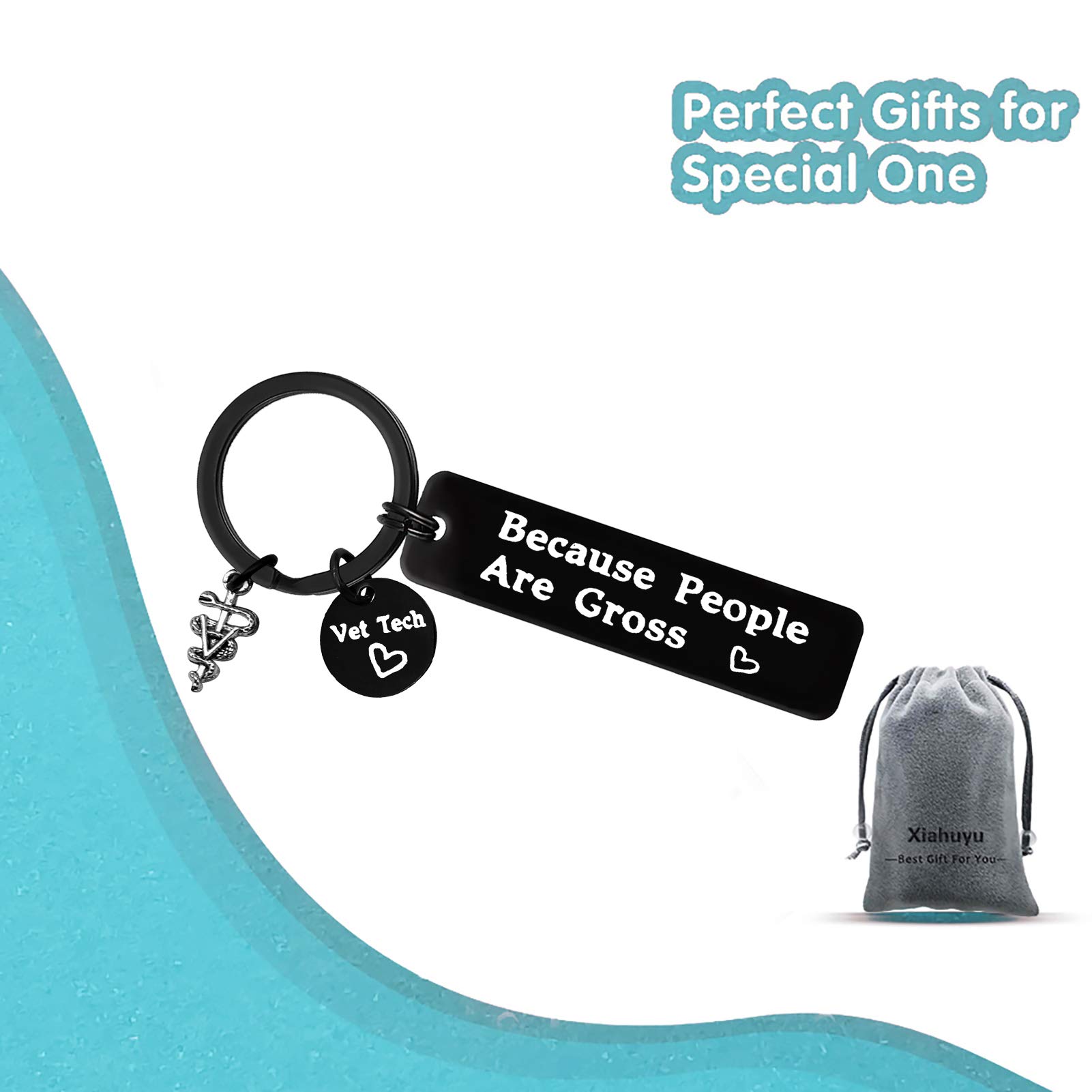 Veterinarian Gifts Keychain - Engraved Vet Tech & Student Appreciation Present for Veterinary Professionals - Perfect for Graduation, Thank You Gifts & Daily Use