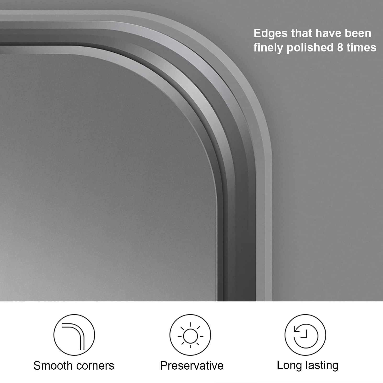 DRSM Oval LED Backlit Wall Mounted Mirror - 50x80cm/20x32in Warm Light Bathroom Makeup Mirror with Lighting Technology - Perfect for Vanity, Hallway & Modern Bathroom Decor
