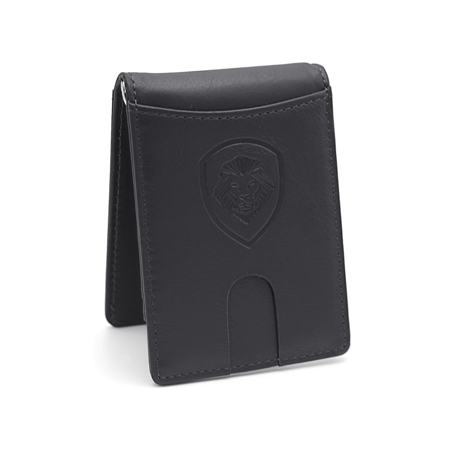 Premium Black Leather Foldable Wallet for Men - Slim RFID Blocking Bifold Wallet with Money Clip - Perfect for Everyday Use, Travel & Business