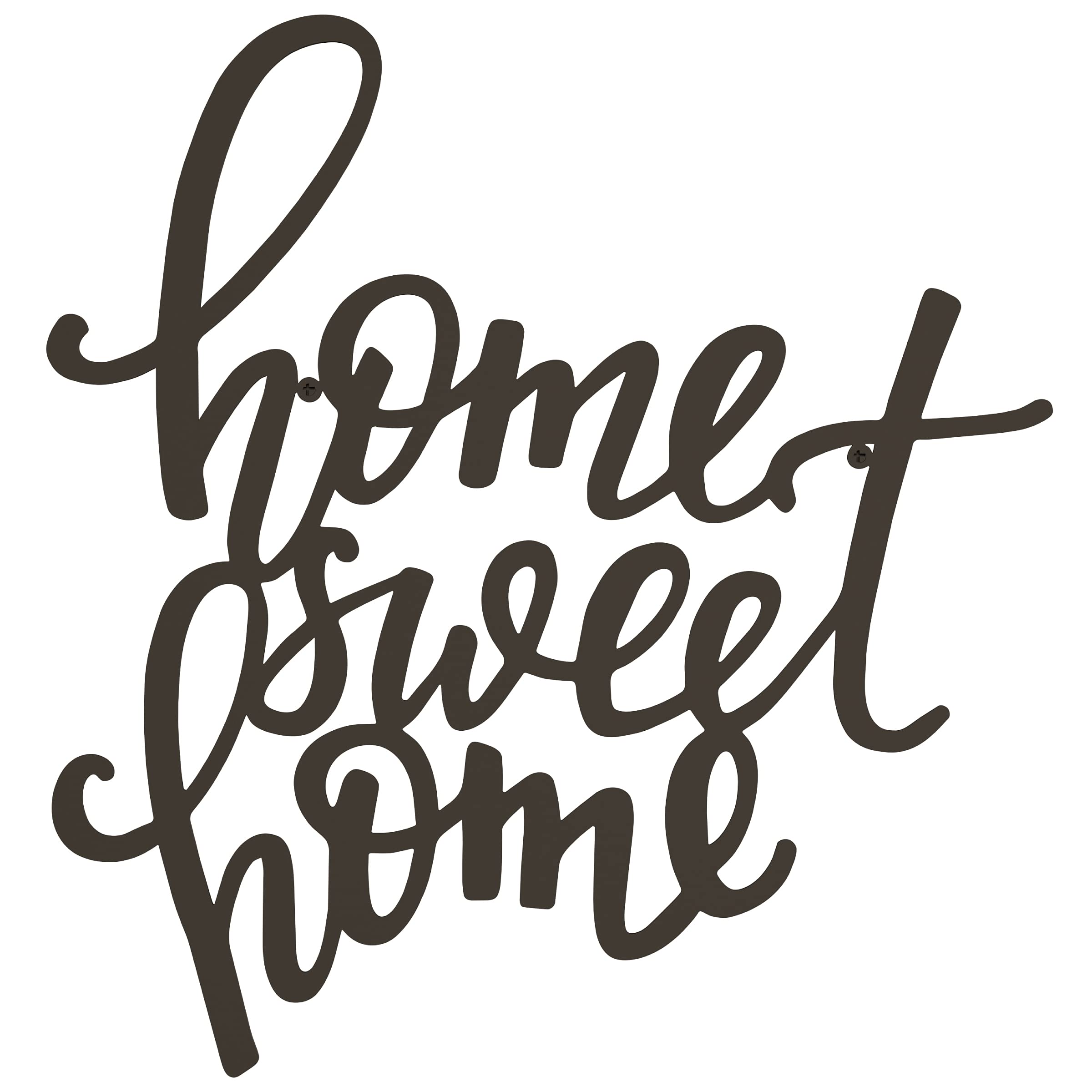 Lavish Home Sweet Home 3D Wall Sign - Rustic Farmhouse Decor for Living Room