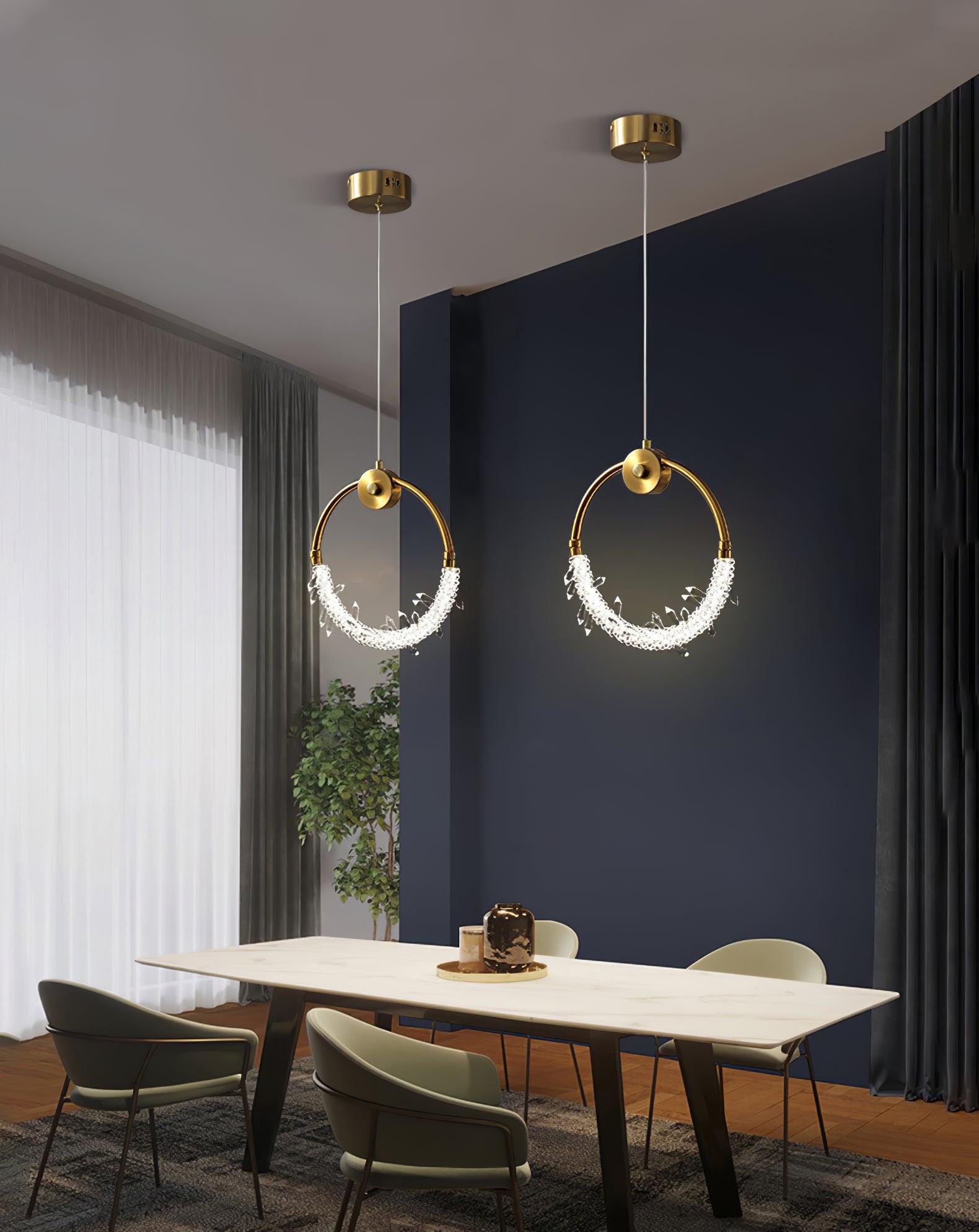 BU08P15G Modern Pendant Light - Elegant Hanging Ceiling Lamp for Kitchen, Dining Room, Bedroom & Living Room Decor
