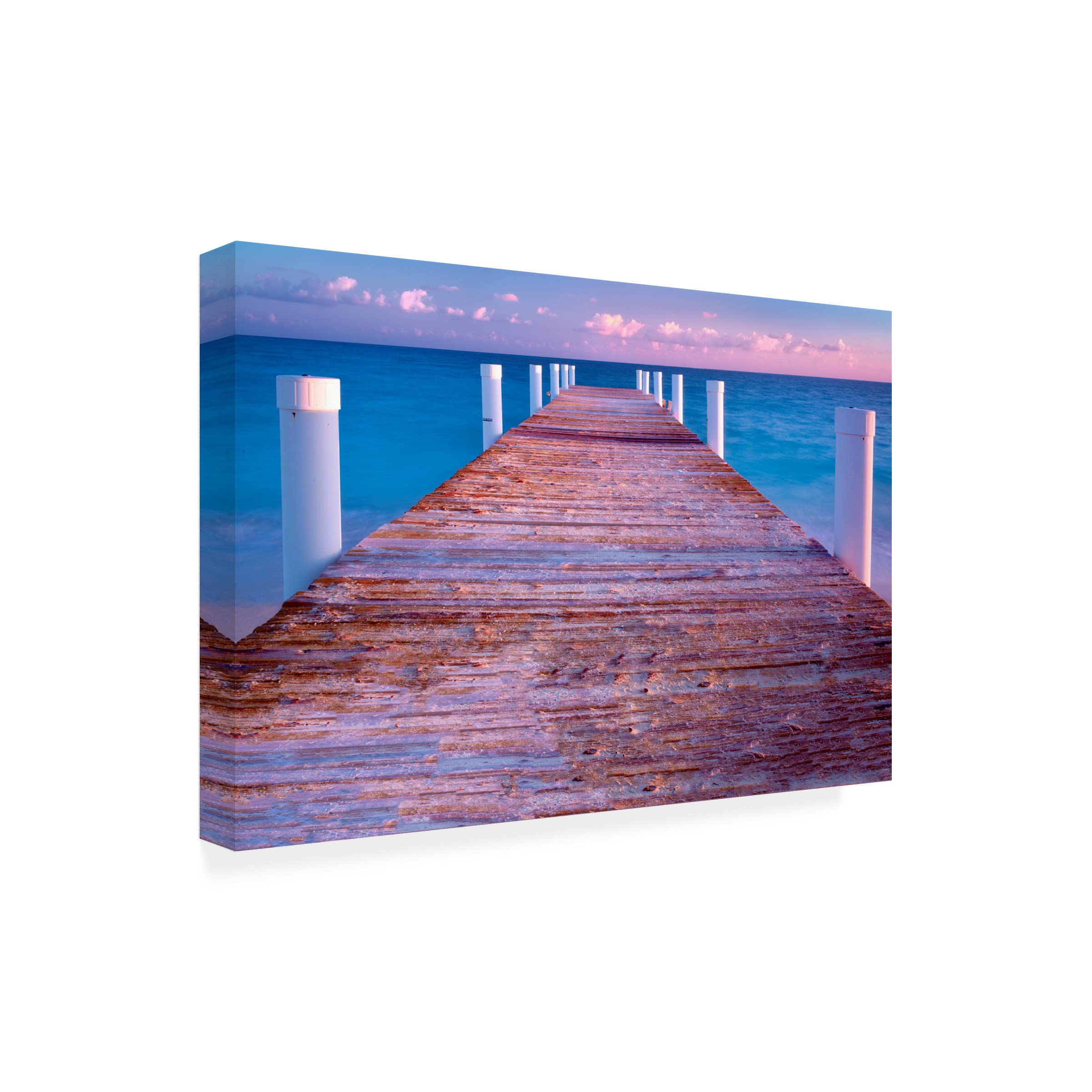 Dennis Frates 'Pier' Canvas Art Print - Coastal Wall Decor for Living Room, Bedroom & Office - Trademark Fine Art Collection