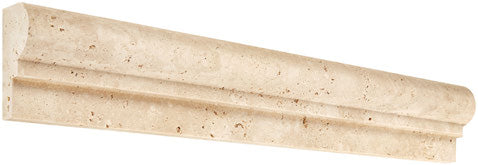 Ivory Travertine Chair Rail Molding - Single Step Liner for Wall Protection & Decoration | Perfect for Dining Rooms, Living Rooms & Home Interiors