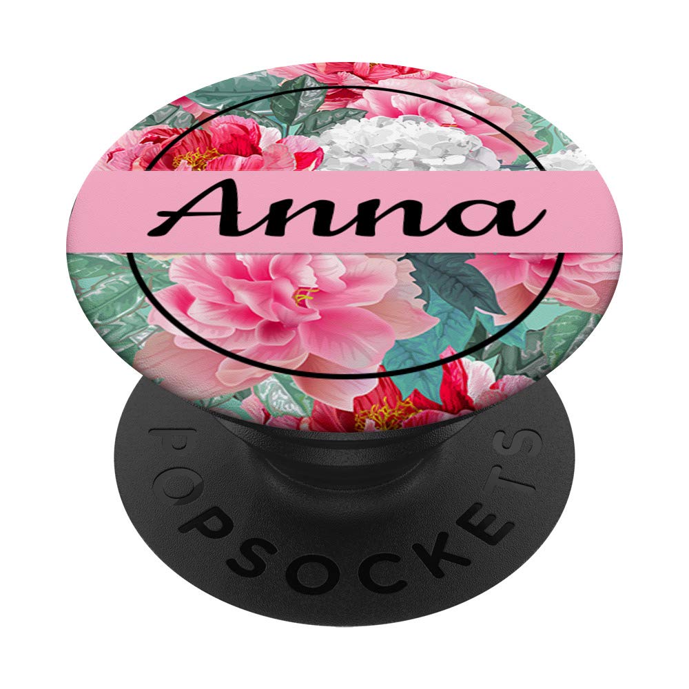 Personalized Anna Floral Monogram Gift - Pink, Black & White Rose Design for Birthdays, Weddings & Home Decor