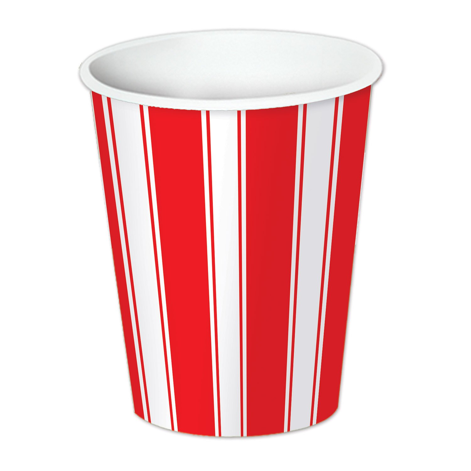 Red and White Striped Disposable Cups - 50 Pack, 16 oz Plastic Party Cups for Beverages, Soda, Beer, Cocktails - Perfect for BBQs, Picnics, Birthdays, and Outdoor Events