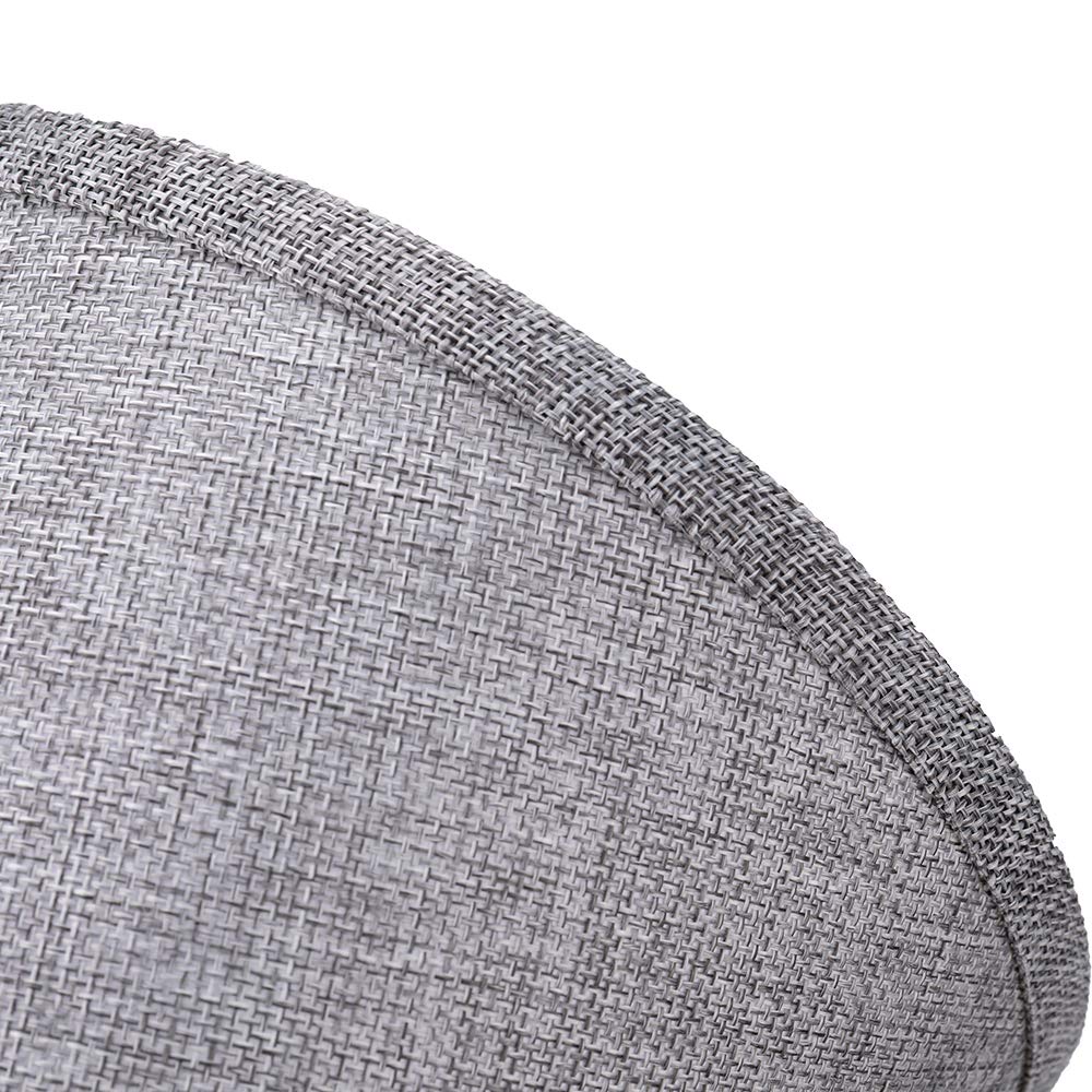 ALUCSET 2-Pack Small Clip-On Lamp Shades for Candelabra Bulbs - 5x8x7 Inch Barrel Fabric Lampshades in Grey/Brown - Perfect for Table Lamps, Chandeliers & Wall Sconces (Set of 2)