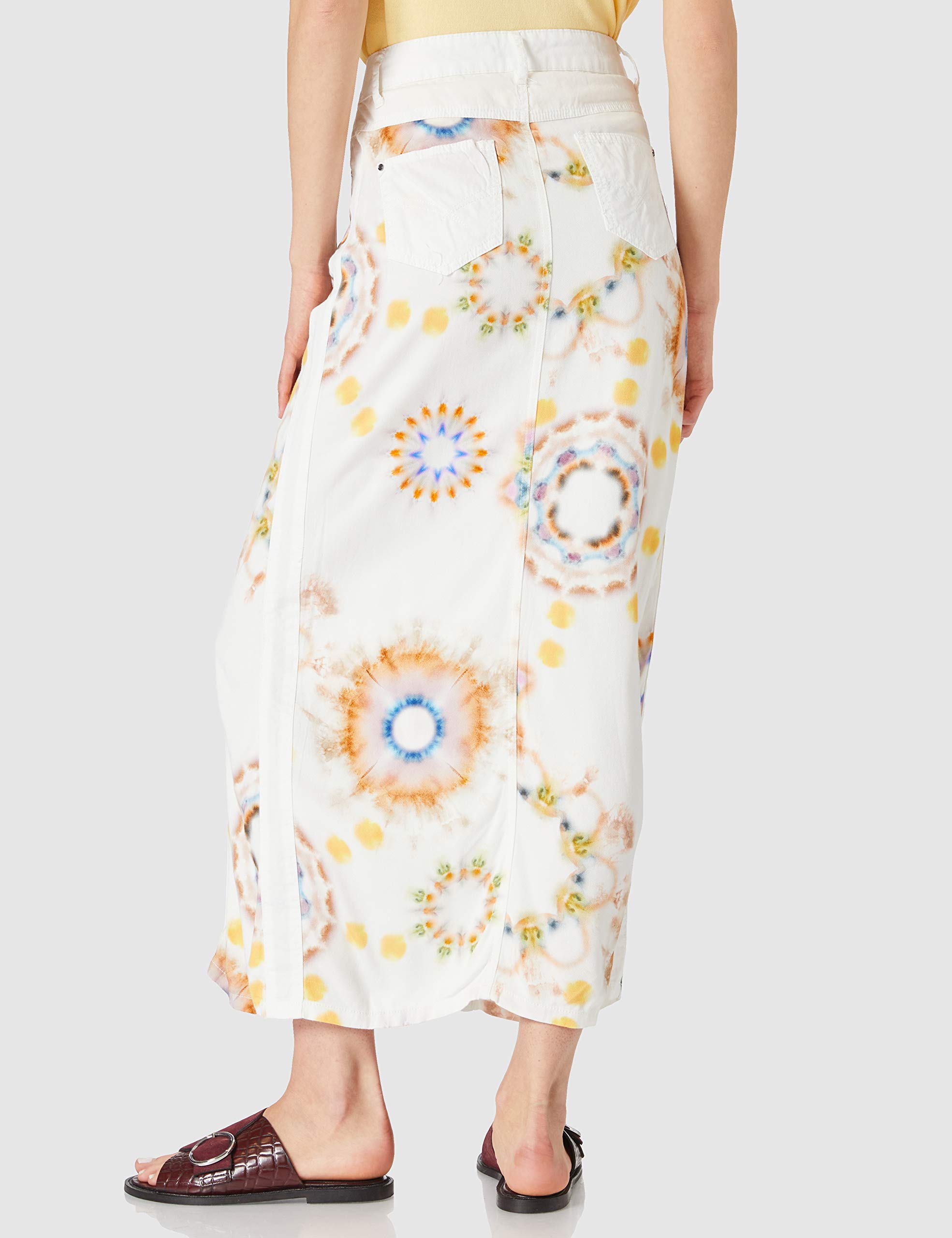 Desigual Women's Long Woven Skirt - Flowy Boho Maxi Skirt for Summer, Beach, Vacations & Casual Outings