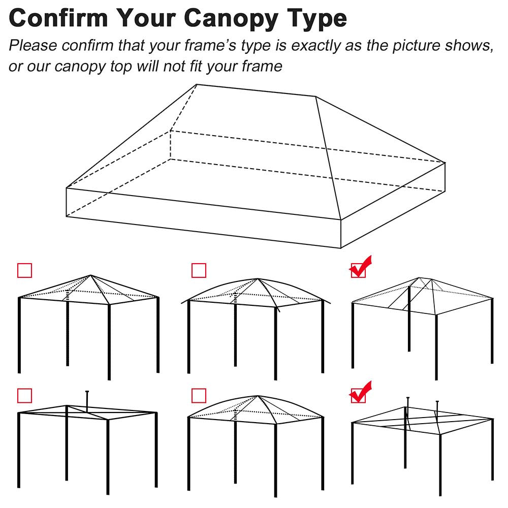 InstaHibit 10x15 Pop Up Canopy Replacement Top - CPAI 84 Fire Retardant Material - Perfect for Outdoor Events, Camping, and Beach Shade Shelter